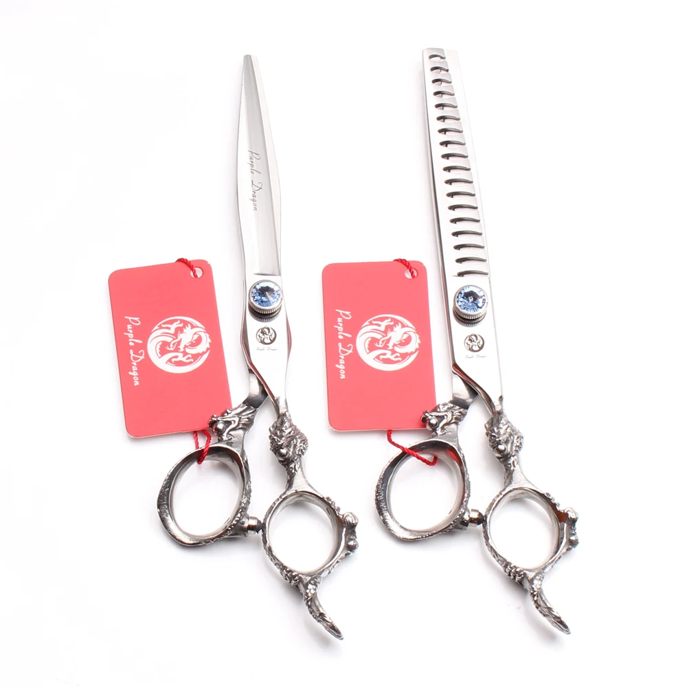 

7" 440C Professional Hair Scissors Straight Shears Thinning Scissors Hairdressing Scissors Set Barber Scissor Dropshipping Z9107