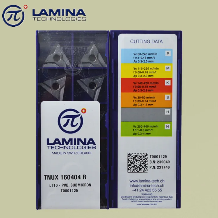 Карбидные вставки Lamina TNUX160404R LT10 CNC инструмент