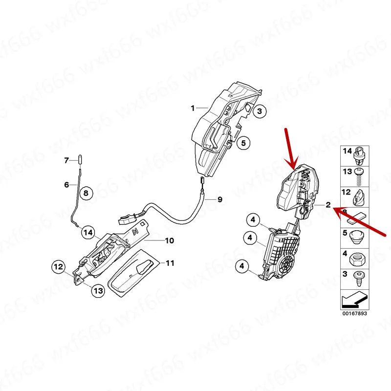 Автомобильный Замок для задней двери механизм и привод мотора E72 X6 E70 X5 E71 2008-2014b mwX5 электрическое всасывание блок моторный модуль