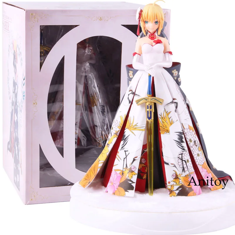 Платье-кимоно Fate Stay Night Saber Ver. ПВХ судьба фигурку Коллекционная модель игрушки