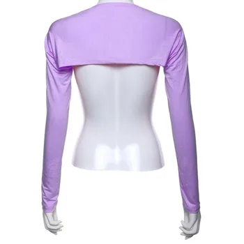 

WEIXINBUY 19 Colors Women Middle East Islamic Muslim Summer Arm Cover Stretch Elastic Shrug Bolero Top