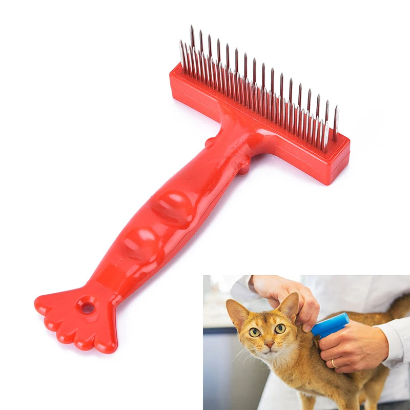 1PC Pet Double Row Comb Stainless Steel Pins Dog Cat Grooming Undercoat