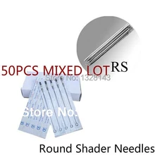 50 шт./кор. смешанные партии одноразовые стерильные для татуировки иглы Round Shader 3RS, 5RS, 7RS, 9RS, 11RS, 13RS, 15RS иглы татуировки