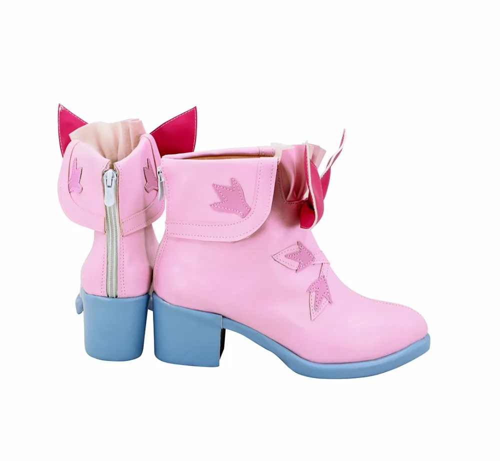 ELSWORD Laby 2nd Path Cosplay Boots Pink Shoes Custom Made (3)