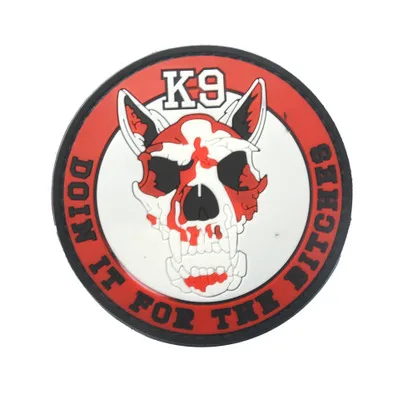 ПВХ Снайпер K9 One Shot One Kill Тактический США боевой дух Армии патч крюк аппликации Резиновые Декоративные значки тактический страйкбол патч - Цвет: 7