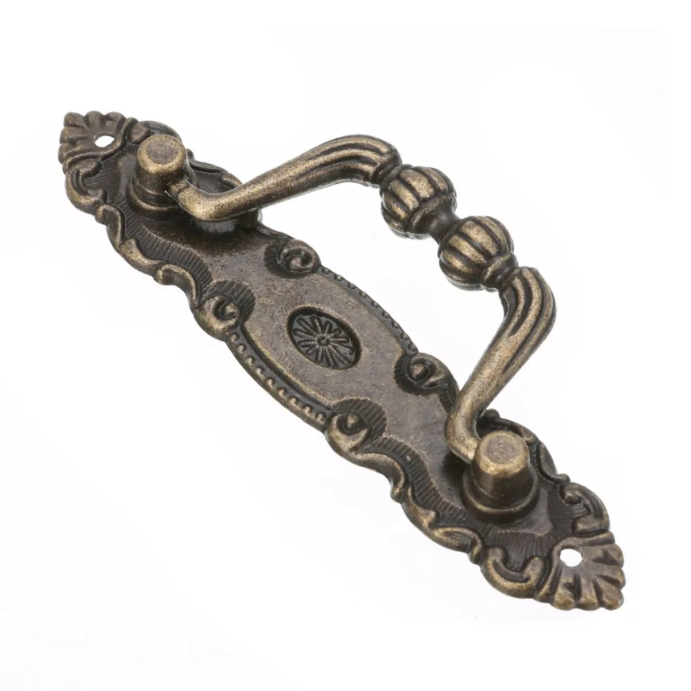 Vintage Antique Bronze Cabinet Knobs Handles Dresser Drawer Knobs Pull Handles for Wood Case Box Cabinet Handle Pulls