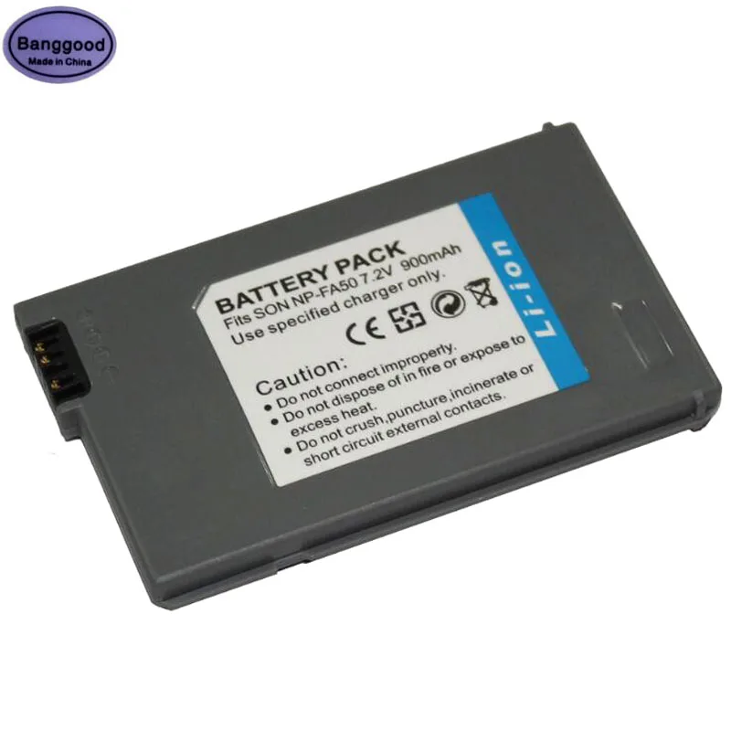 7.2V 900mAh NP-FA50 NPFA50 NP FA50 Digital Camera Battery for Sony DVW-700 DCR-DVD7E PC55E HC90E PC1000E PC55/R PC55/B PC55/W |