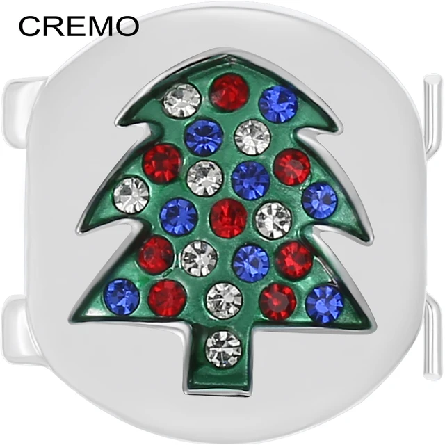 Cremo Christmas Tree Connector Micro Paved Zircon Link Modular Inventive Bracelet Jewelry Accessories Changeable Elastic Charm Cremo Christmas Tree Connector Micro Paved Zircon Link Modular Inventive Bracelet Jewelry Accessories Changeable Elastic Charm