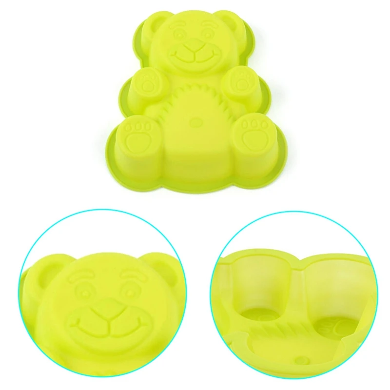 3D Прекрасный Медведь Форма торта силиконовые формы выпечки Инструменты Кухня помадка резаки Taart украшения силиконовые инструменты для торта