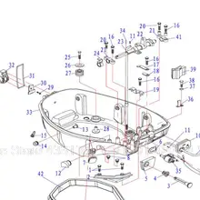 Основание двигателя крышка componet для hidea HDF9.9 4-тактный 9.9HP
