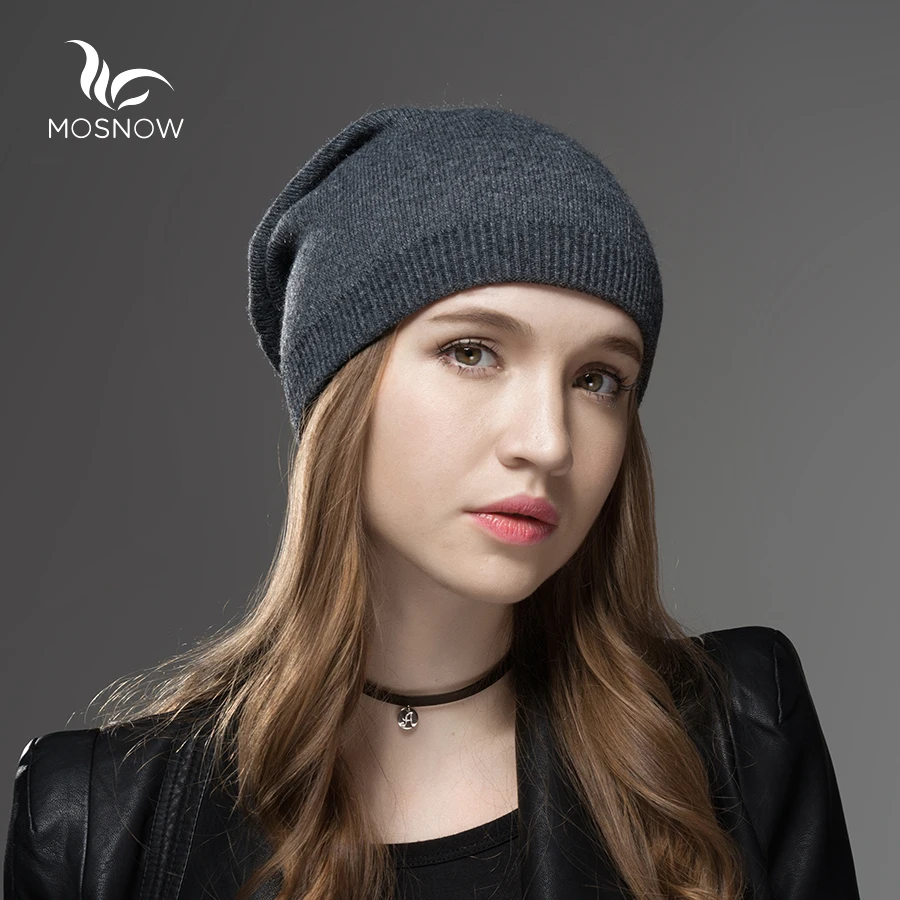 

Mosnow Fashion New Wool Winter Hats For Men Fold Top Women Knitted Vogue Warm Women'S Casual Hat Female Skullies Beanies
