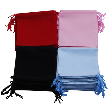 

25Pcs/Lot 100*120mm Red Velvet Drawstring Jewellery Gift Bags Pouches HOT