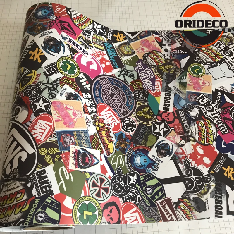 cartoon sticker bomb vinyl wraps 2