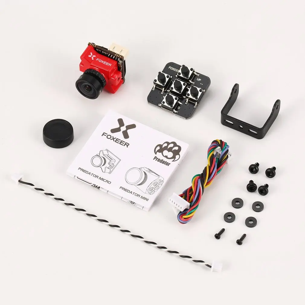 

Foxeer Predator V2 FPV Micro Camera CMOS NTSC Cam with 1.8mm OSD 1000TVL Super WDR for RC Racing Drone Quadcopter DIY Toys Parts
