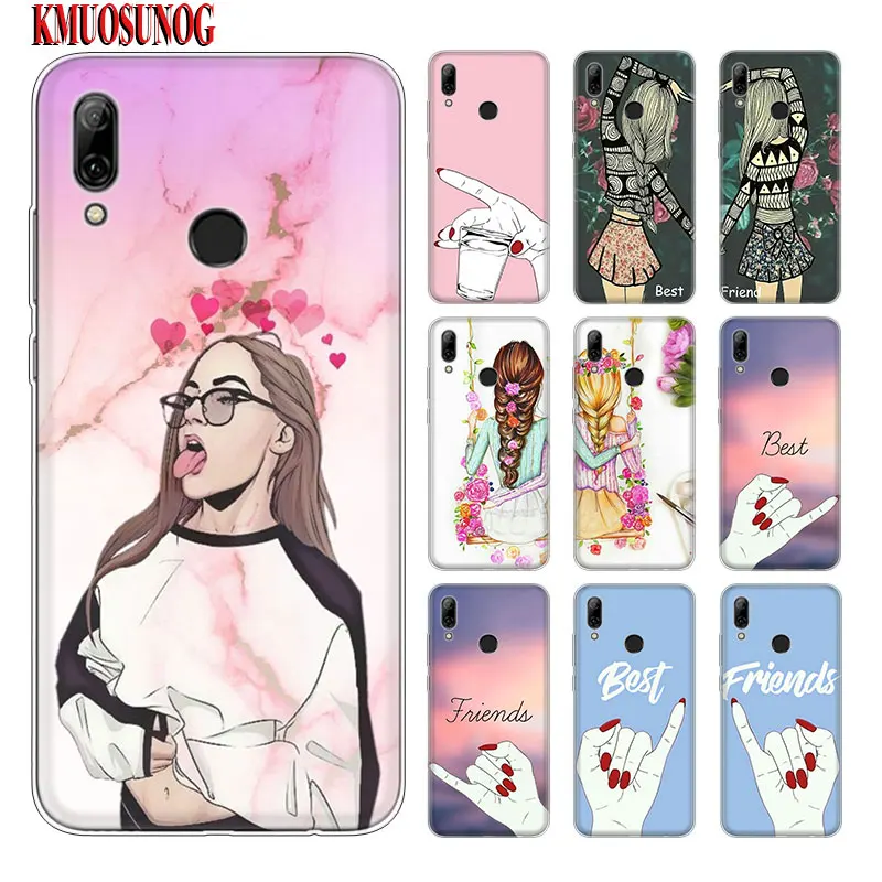 

Silicone Phone Case Best friend forever for Huawei Y5 Y6 Y7 Y9 Mate 20 10 Lite Pro 2019 2018 2017 Nova 3 3i 4 Cover