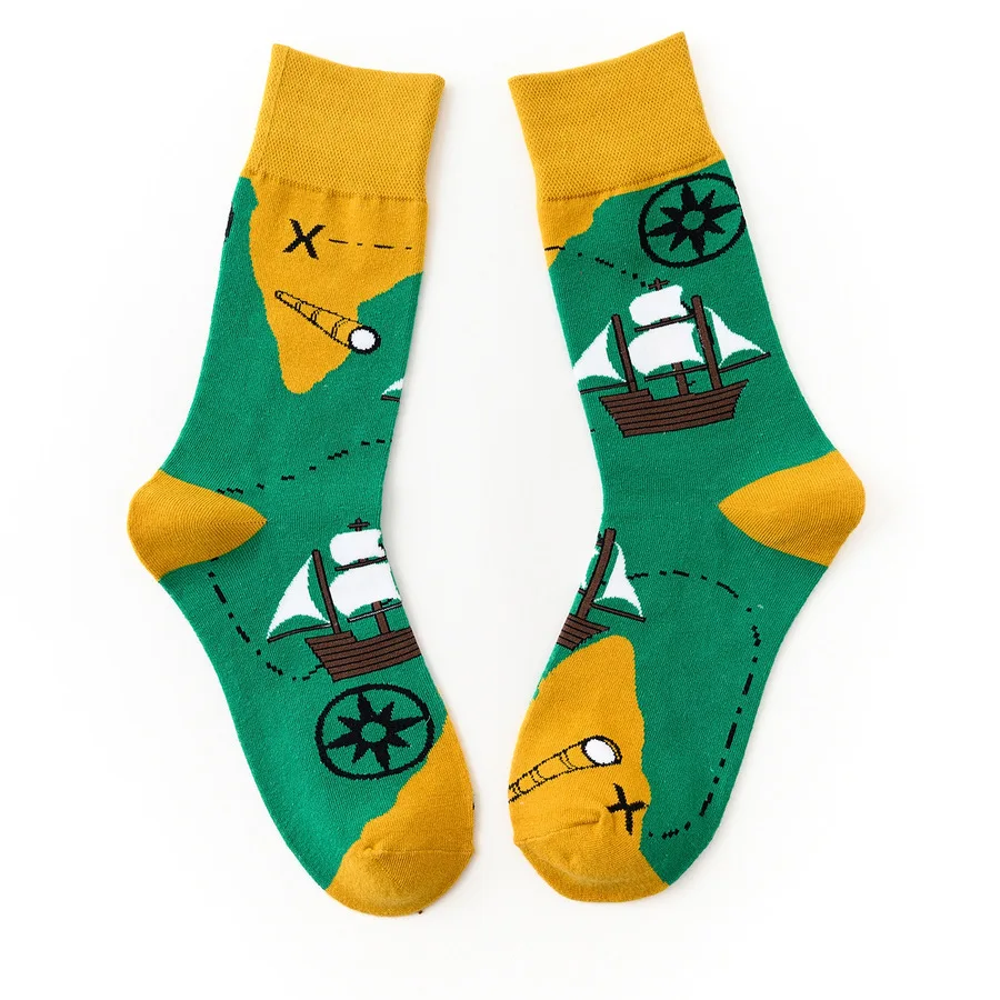 2019 весенние модные мужские носки счастливая личность креативный круиз