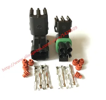 

5 Set 4 Pin 12015024 12015798 Female Male Weather Pack Electrical Wire 2.5 Connector Plug Sealed Wiring Automobile Connectors