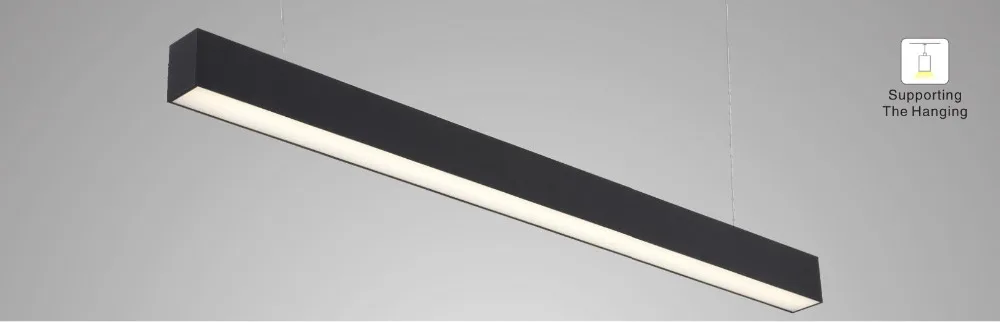 Branca e Preta Luz de Prata e Caixa Suspenso Escritório Faça Você Mesmo Alumínio 60 50 40 w 4ft 5ft 6ft Led Linear 12 Luzes LED p bar