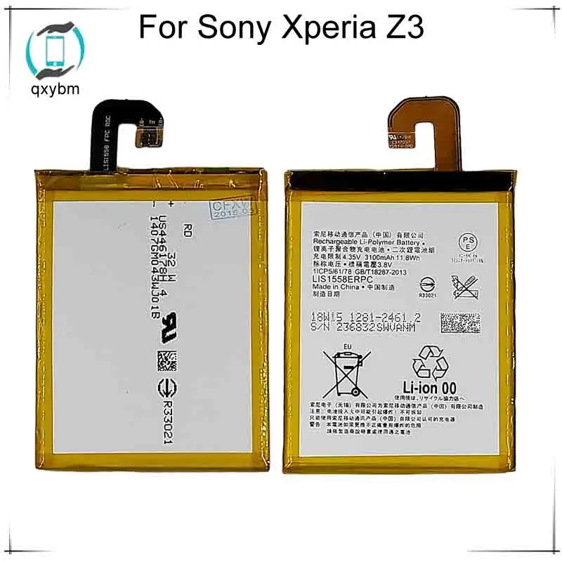 

3100mAh 3.8V High Capacity Phone Battery For Sony Xperia Z3 L55T D5833 D6616 D6708 L55U D6653 D6603 D6633 D5803 Fast Delivery
