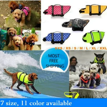 

2PCS/LOT Most Free Shipping Service Dog Life Vest jacket Swimsuit Pet Safety Clothing Outdoor Animal Products Supplier Wholesale
