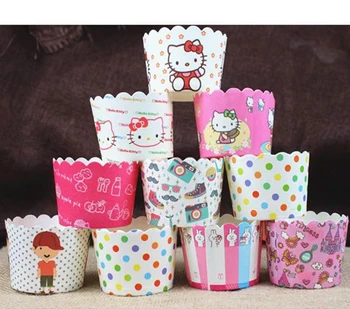 

Color Send Randomly !!! 50 PCS Paper Cake Cup Liners Baking Cup Muffin Kitchen Cupcake Cases Hot Selling