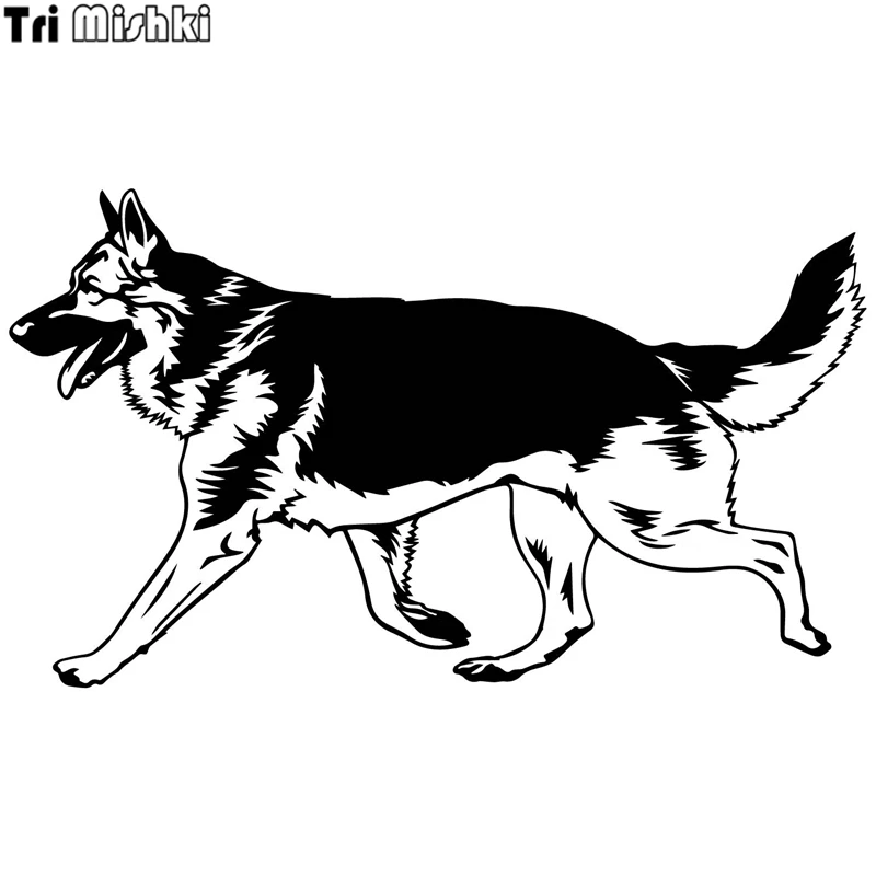 

Tri Mishki HZX380# 11.6*20cm german shepherd on board car sticker auto funny car stickers