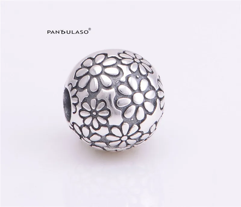

100% 925 Sterling Silver Jewelry beads DIY Making Carved Flowers Round Clip Bead Fit European Charm Bracelet Choker & Necklace