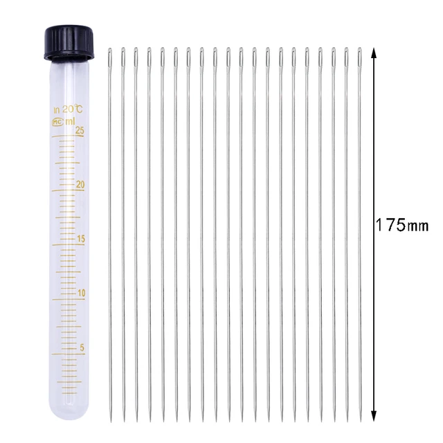 20pcs 175mm Big Size Large Long Steel Needle Big Holes Sewing Needle Home  Hand Sewing Tools With Needle Bottle - Sewing Needles - AliExpress