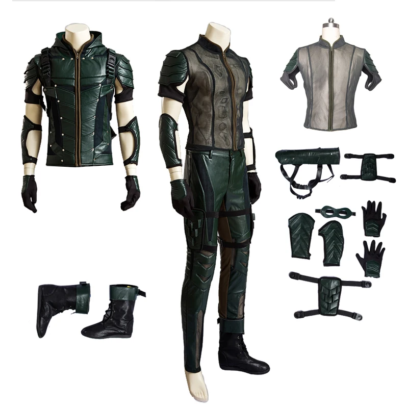 

Green Arrow Season 4 Cosplay Costume accessories vest top and bracers for Oliver Queen Updated Cosplay Costume