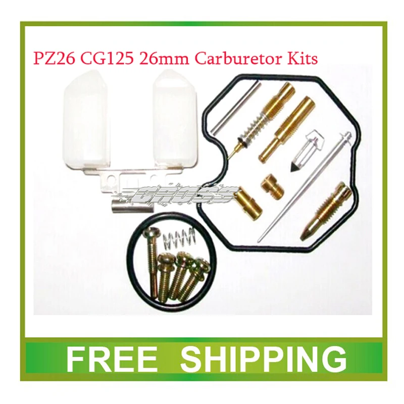 

125cc 26mm PZ26 keihin carburetor cg125 kits repair tools gasket jet gasket idle valve needle float bowl carbs accessories parts