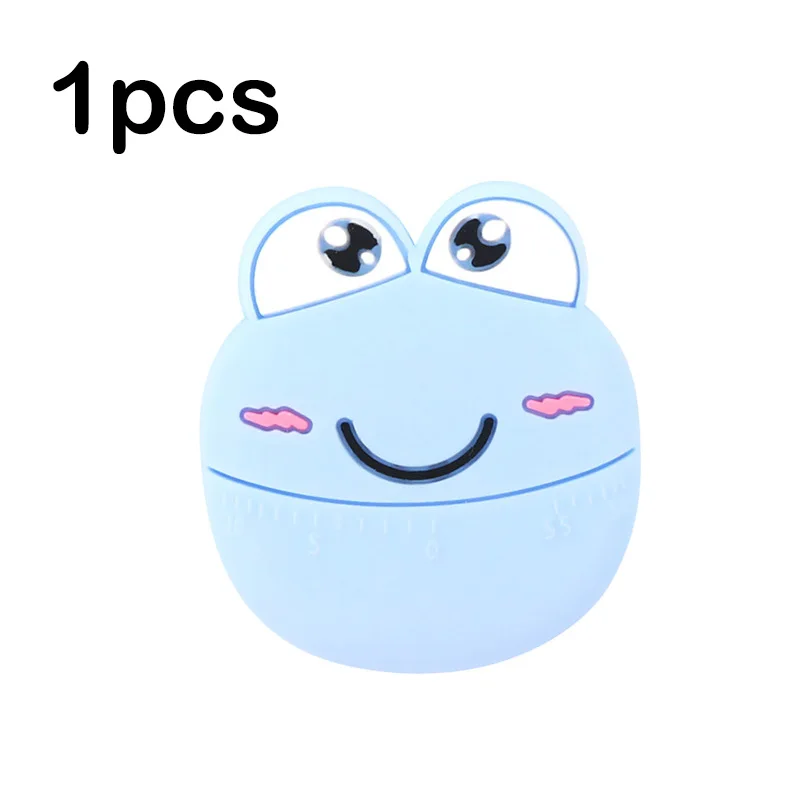 Многоцветные силиконовые бусины в виде героев мультфильмов, 5 шт., мини-лягушка, Прорезыватель для зубов, BPA бесплатно, сделай сам, детские игрушки для прорезывания зубов - Цвет: Blue-1pcs