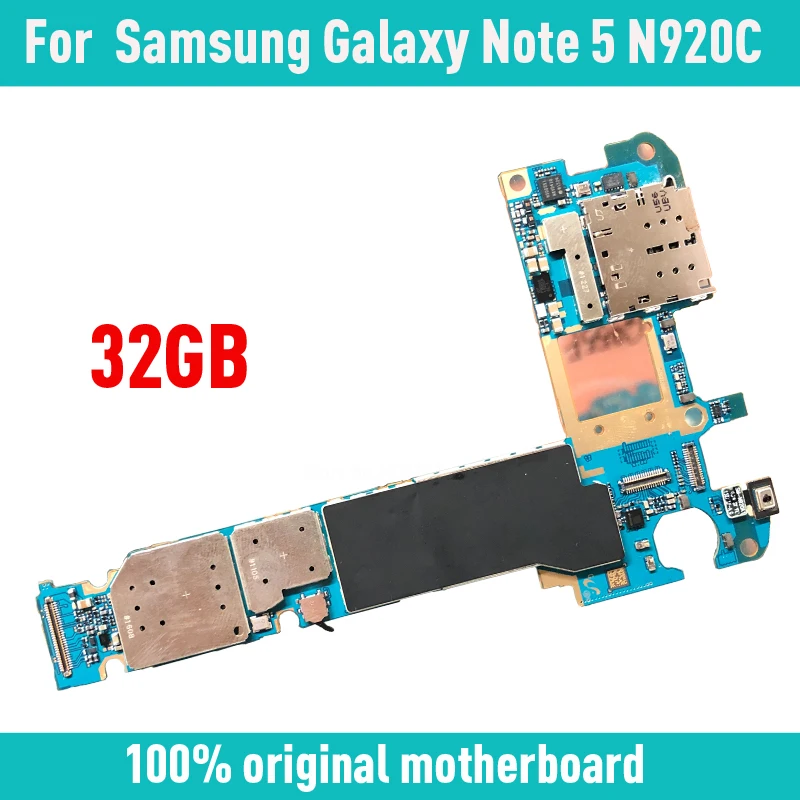 100% Оригинальный разблокированный для Samsung Galaxy Note 5 N920C материнская плата Android 32