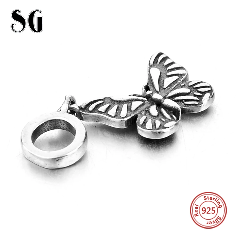 Silver Galaxy Butterfly Charms Pendants Fit Authentic pandora Bracelet Silver 925 Original Beads 