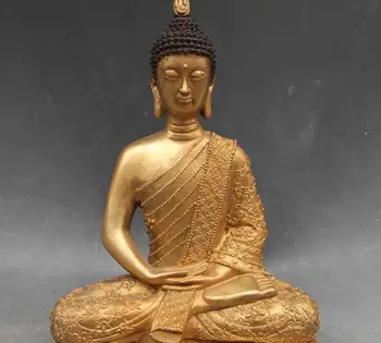

11 Thailand buddhism Temple Bronze Copper Sakyamuni Tathagata King Buddha Statue