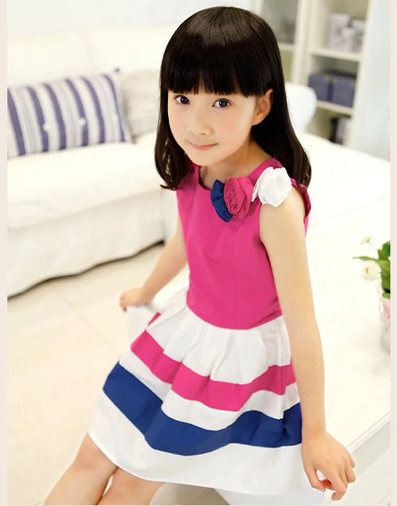 baby girls dress Fashion dress Splice Dimensional flowers Beautiful princess girl party dress vetement enfant fille robe vestido (19)
