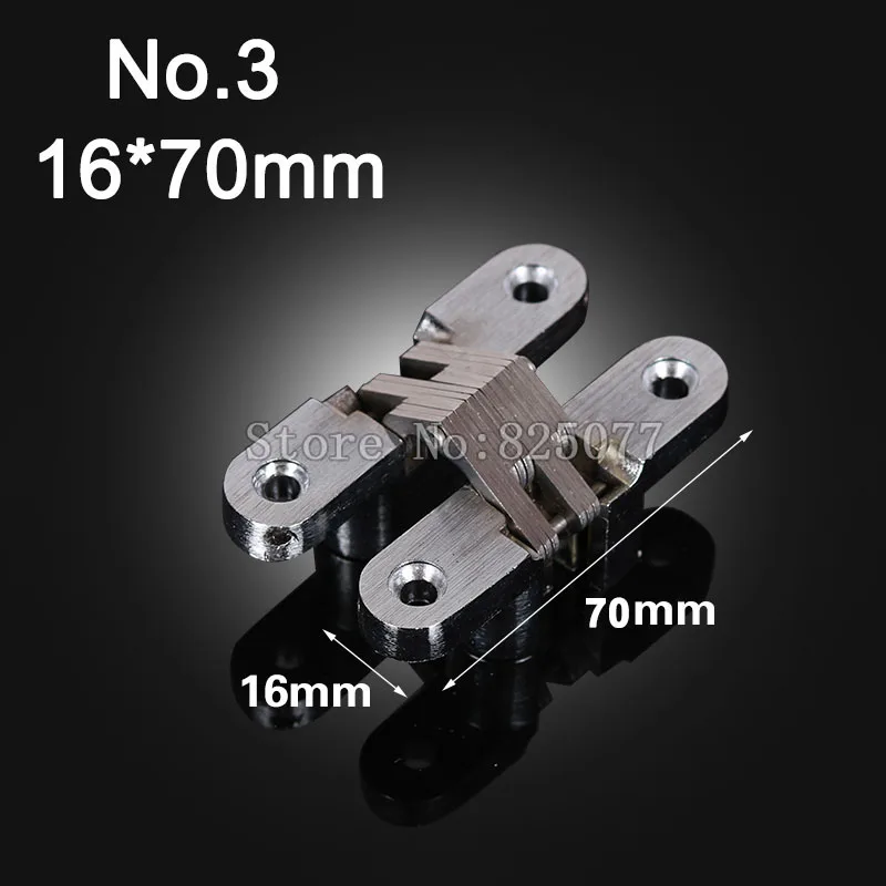 1PCS Hidden Hinges Size 16x70mm Bearing 20KG Invis...