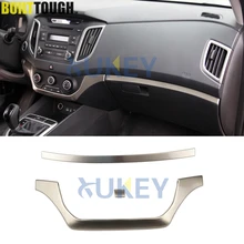 Для hyundai Creta ix25- хромированная приборная панель центральная консоль управления Панель кондиционирования воздуха крышка отделка полосы из нержавеющей стали