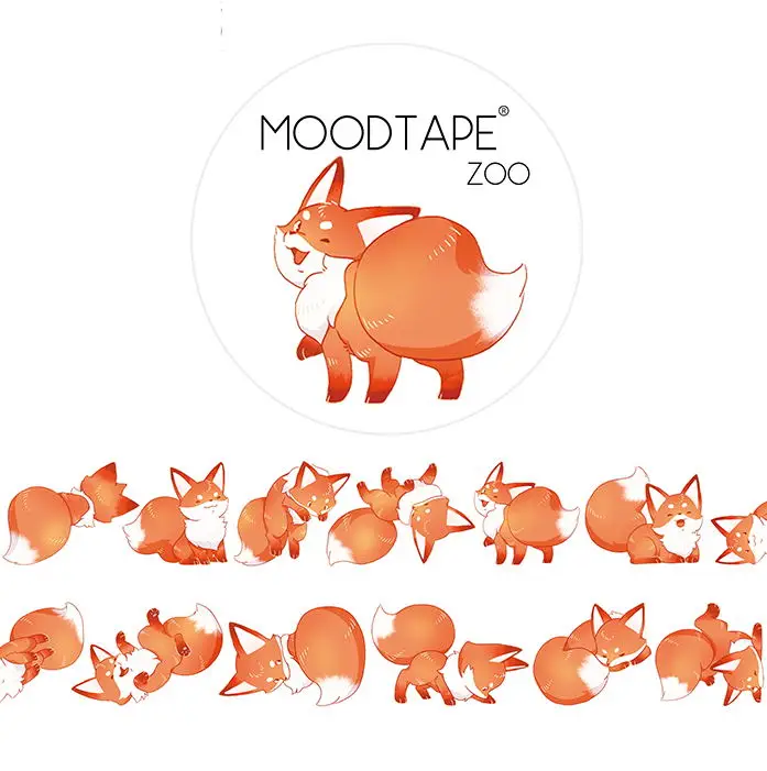 Moodtape васи лента маленькая лиса Скрапбукинг альбом diy украшения ручной работы Маскировочные наклейки лента бумага
