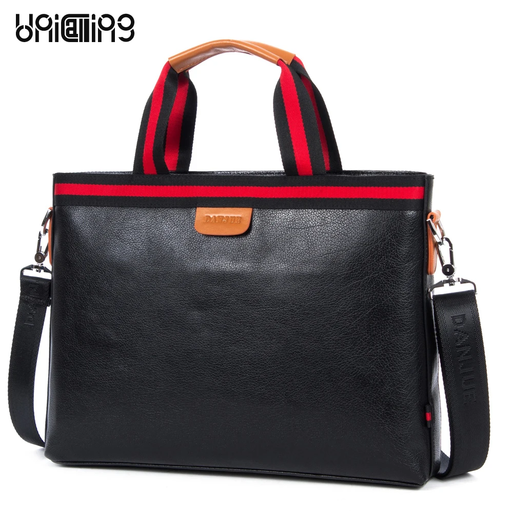 

Fashion brand leather laptop computer bag men high quality cow leather real leather men briefcase male leather briefcase handbag