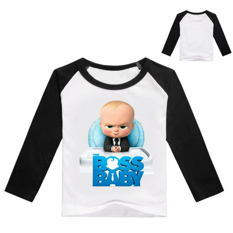 BOSS BABY/детская одежда Топ для девочек и мальчиков короткие футболки для подростков, повседневные рубашки для малышей, костюм детская одежда, футболка, топы