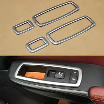 

Car Door Window Switch Panel Matte Frame For Jeep Cherokee KL WK2 Dodge Journey Chrysler 300 Pearl Chrome Trims Accessories
