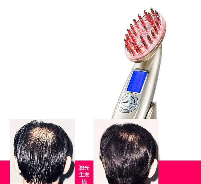 От выпадения волос Расческа rf EMS медсестры светодиодный фотонный лазер стимулирует волосы отрастающая щетка головы ремонт головы Массажер для волос