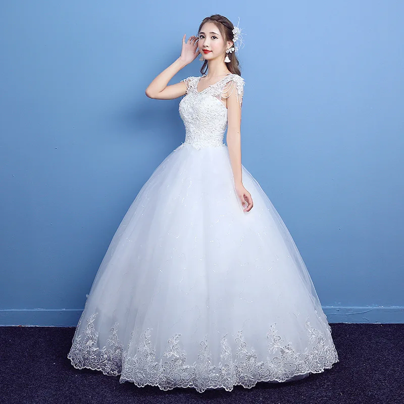 Роскошное бальное платье с кружевами Vestido De Novia Princesa винтажное свадебное