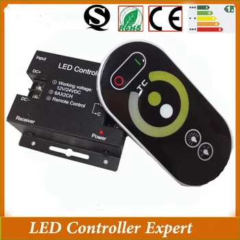 

5pcs/lot LED color temperature dimmer controller dc12v/24v rf wireless touch panel (cct) controller dimmer