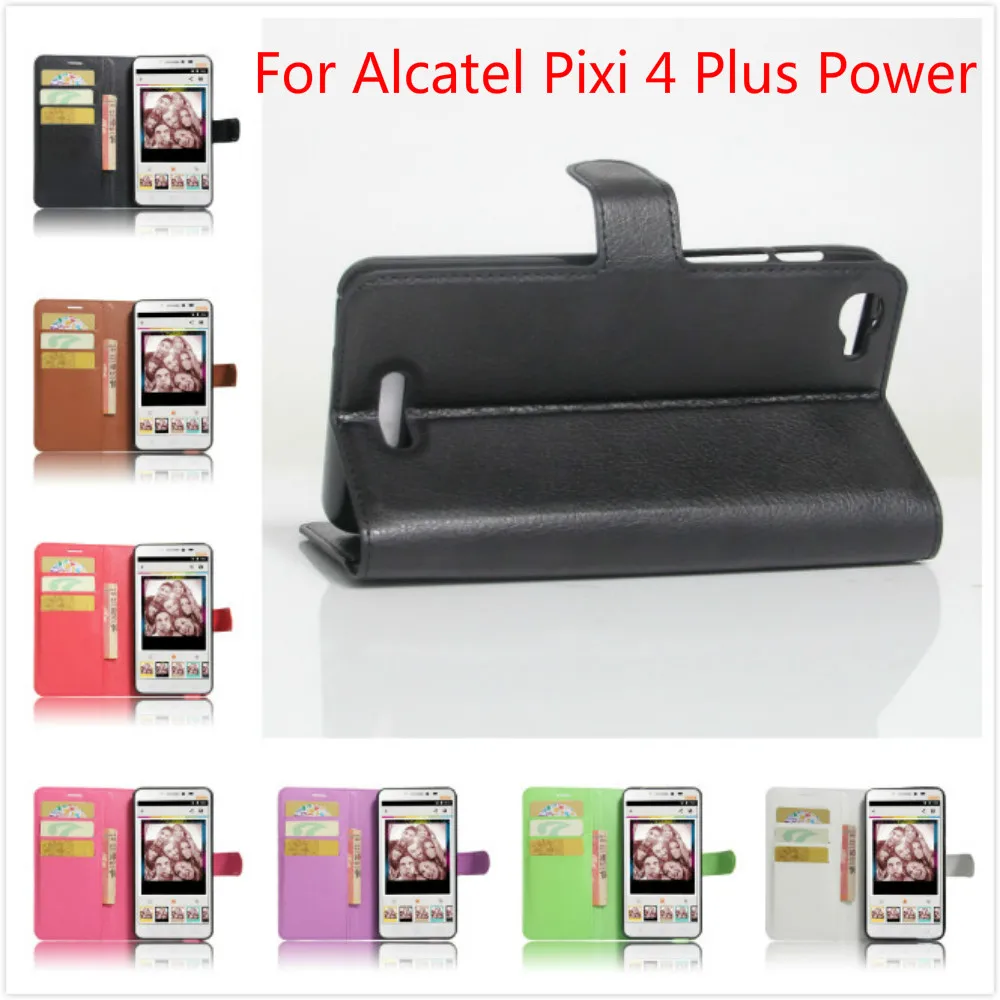 

PU Leather case for Alcatel Pixi 4 Plus Power case Wallet With Card Holder case For Alcatel Pixi 4 Plus Power 5023E 5023F Cover