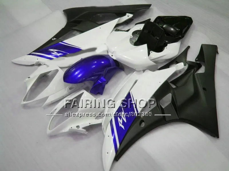 Обтекатели глянцевые черные белые для YAMAHA YZFR6 2006 2007 комплект обтекателей YZF1000 YZF R6