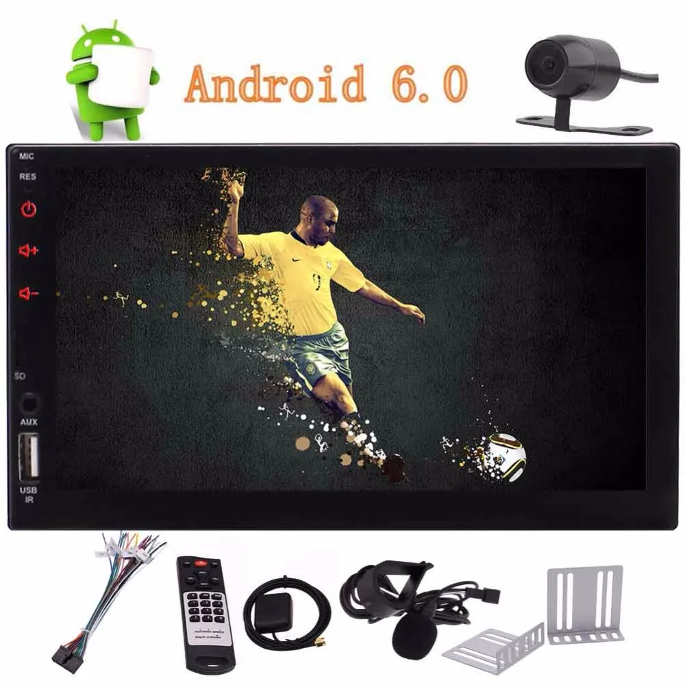 

FREE Camera+EinCar Car Multimedia Player Android 6.0 no DVD Player GPS Navigation Radio Head Unit Bluetooth WiFi 1080P Video GPS