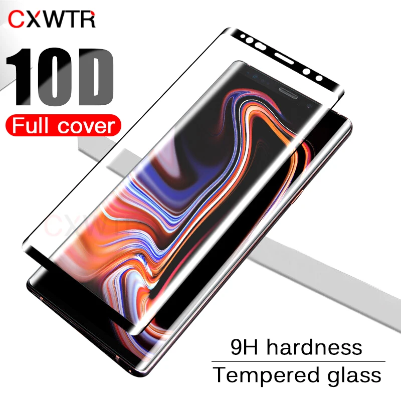 

10D Full Curved Tempered Glass On For Samsung Galaxy S9 S8 Plus Note 8 9 Screen Protector For Samsung S7 S6 Edge Plus Glass Film