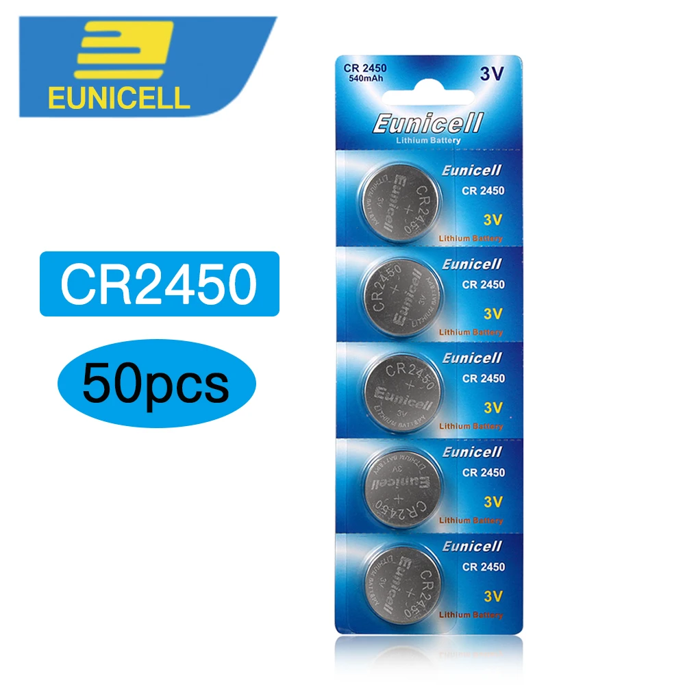 50 шт./лот CR2450 2450 ECR2450 KCR2450 5029LC LM2450 кнопочная литиевая батарея для часов, XINLU батарея