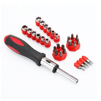 

28pcs Dismountable Screwdriver Set Torx Pozidriv Slotted Bits Kit Socket Driver Hex Nut Key Wrench Screw Driver Nutdriver Tool